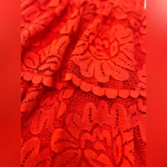 ✨ Maeve By Anthropologie Tiered Lace Mini Dress | Removable Spaghetti Straps - Picture 9 of 12